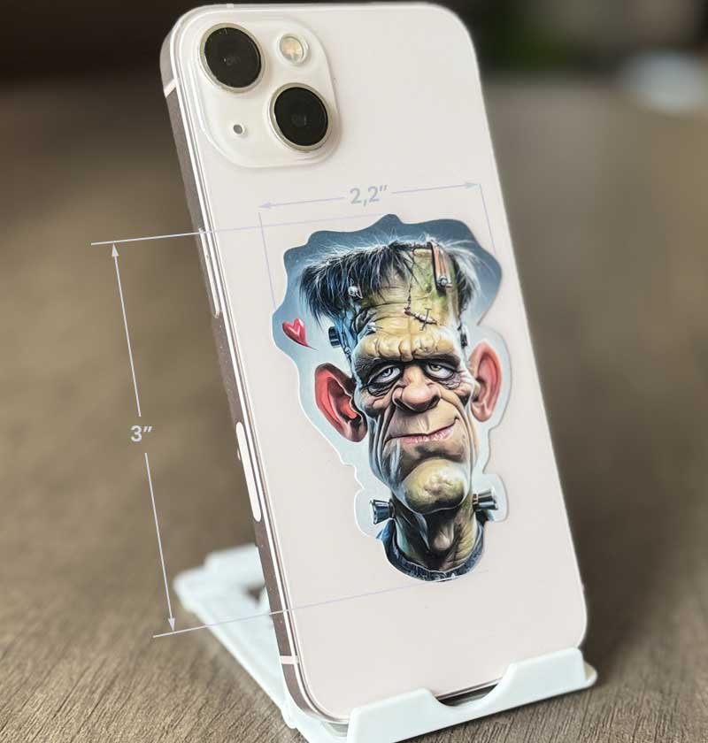 Frankenstein in Love Halloween Sticker - Image 2